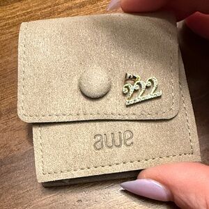 Awe Inspired Gold 222 Angel Number Amulet